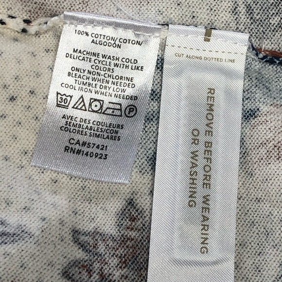 LOFT NEW Flutter Sleeve Floral Botanical Stretch Pullover Sweater VNeck - Picture 6 of 7